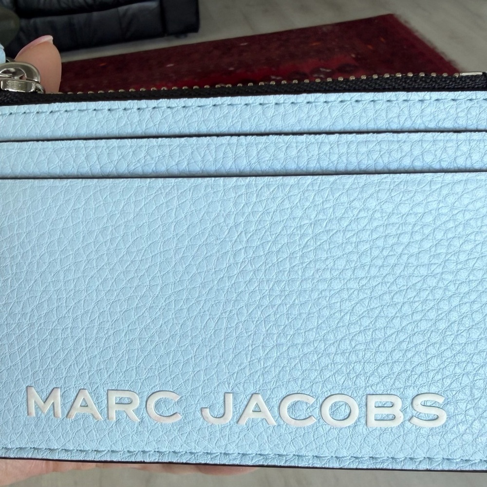Marc Jacobs Light Blue Leather Card Case Wallet